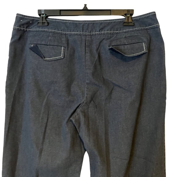 W Work To Weekend Blue Jeans Womens 16 Wide Leg Mid Rise Pocket Relaxed - Picture 9 of 11